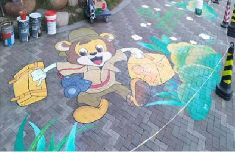 甘孜夏季画地面彩绘会遇到的问题