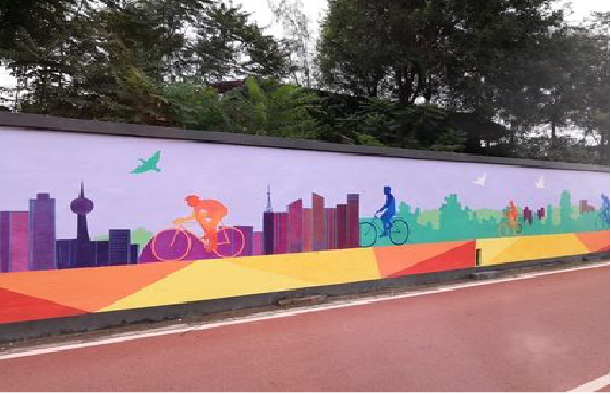 甘孜墙体彩绘-围墙