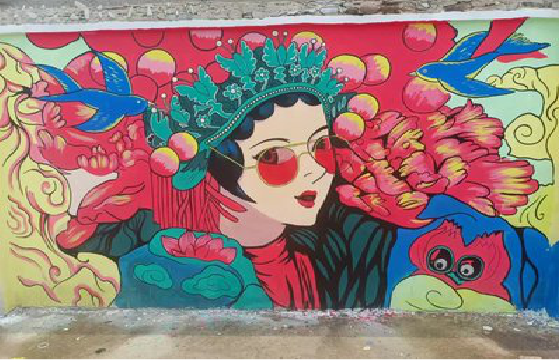 甘孜墙体彩绘-网红墙