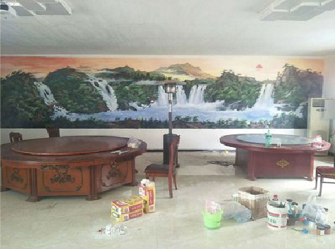 甘孜墙绘-写实风景