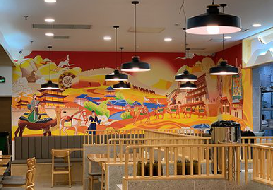 甘孜商业空间彩绘介绍。