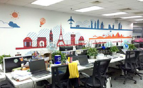 甘孜教你设计办公室墙绘的方法。