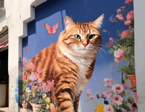 甘孜自己绘制有个性的手绘墙