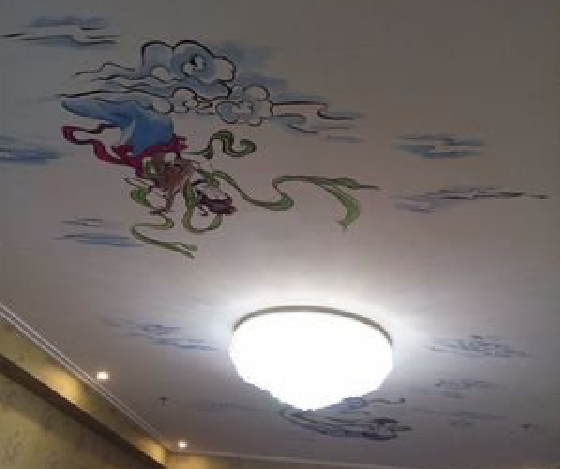 甘孜如何快速绘制天花板上的手绘墙?
