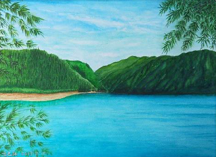 甘孜在墙绘中,如何绘画绿水青山?